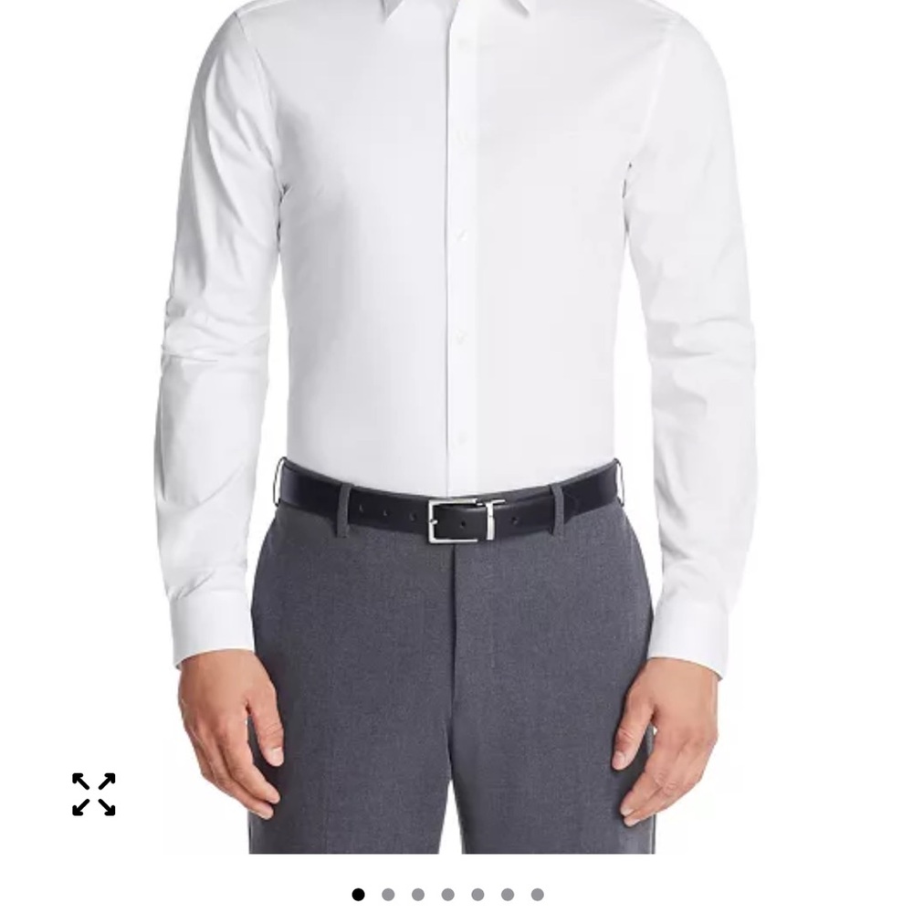 Classic White Button-Down Dress Shirt